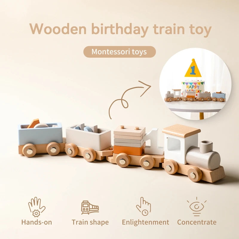 Holzzug für Kindergeburtstag