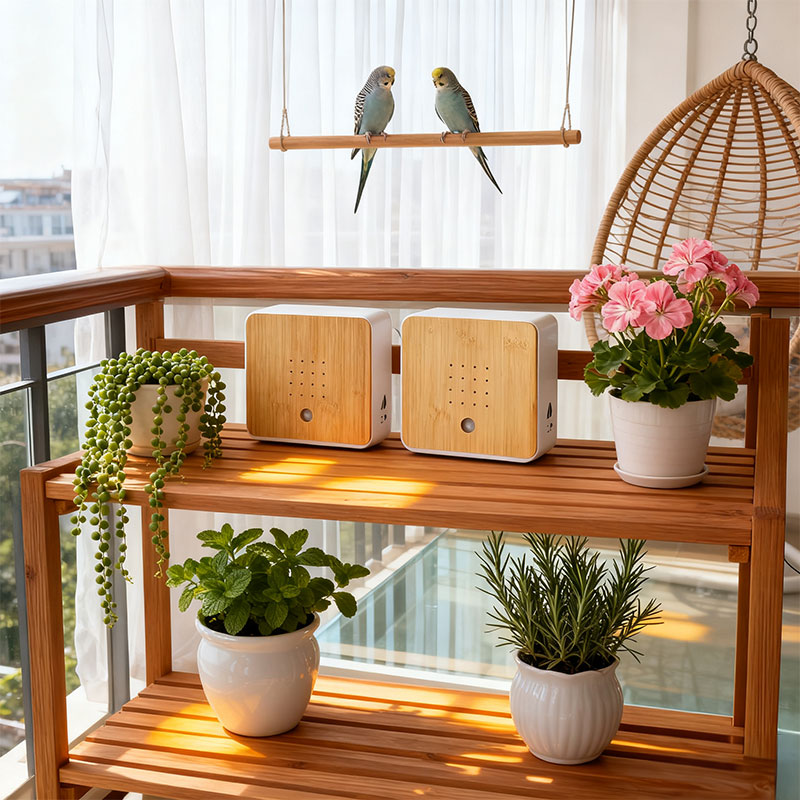 Box mit Vogelgezwitscher